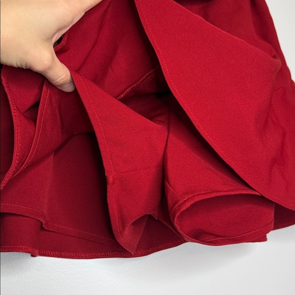 Zara crimson red bow skort skirt size small - Picture 3 of 6